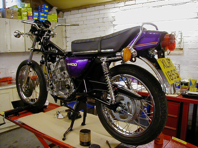 1978 Kawasaki KH400A4 in our workshop May 2009