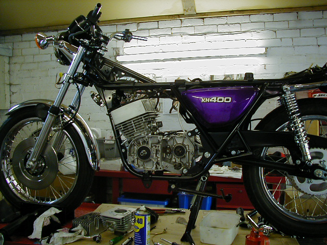 1978 Kawasaki KH400 being restored May 2009