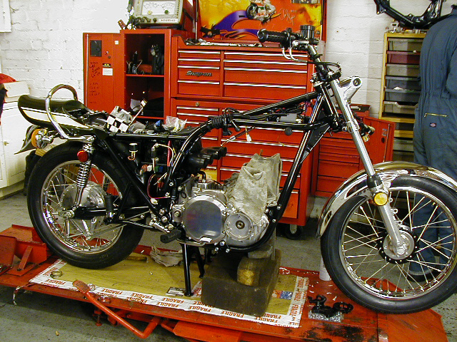 1974 Kawasaki Z1A restoration in our workshop February 8th 2007